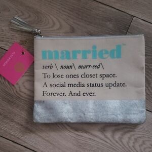 Married Definition Pouch with Silver Accent